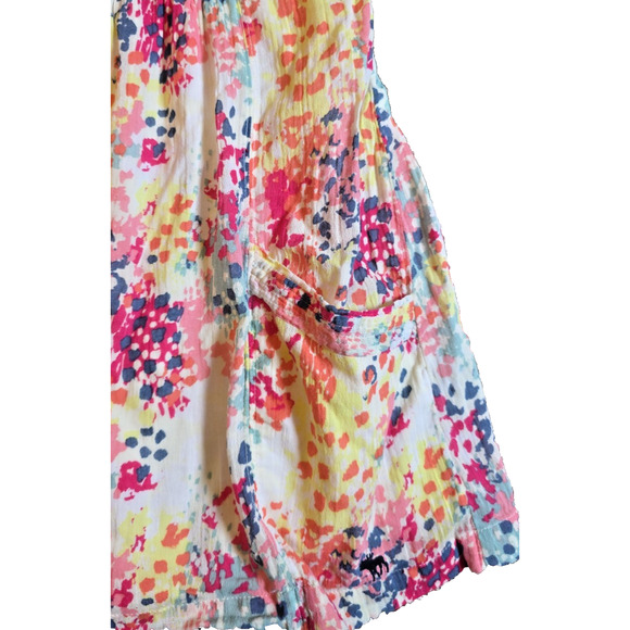 Abercrombie & Fitch Y2K Floral Strapless Babydoll Cotton Dress VTG Rare Med - Picture 5 of 8